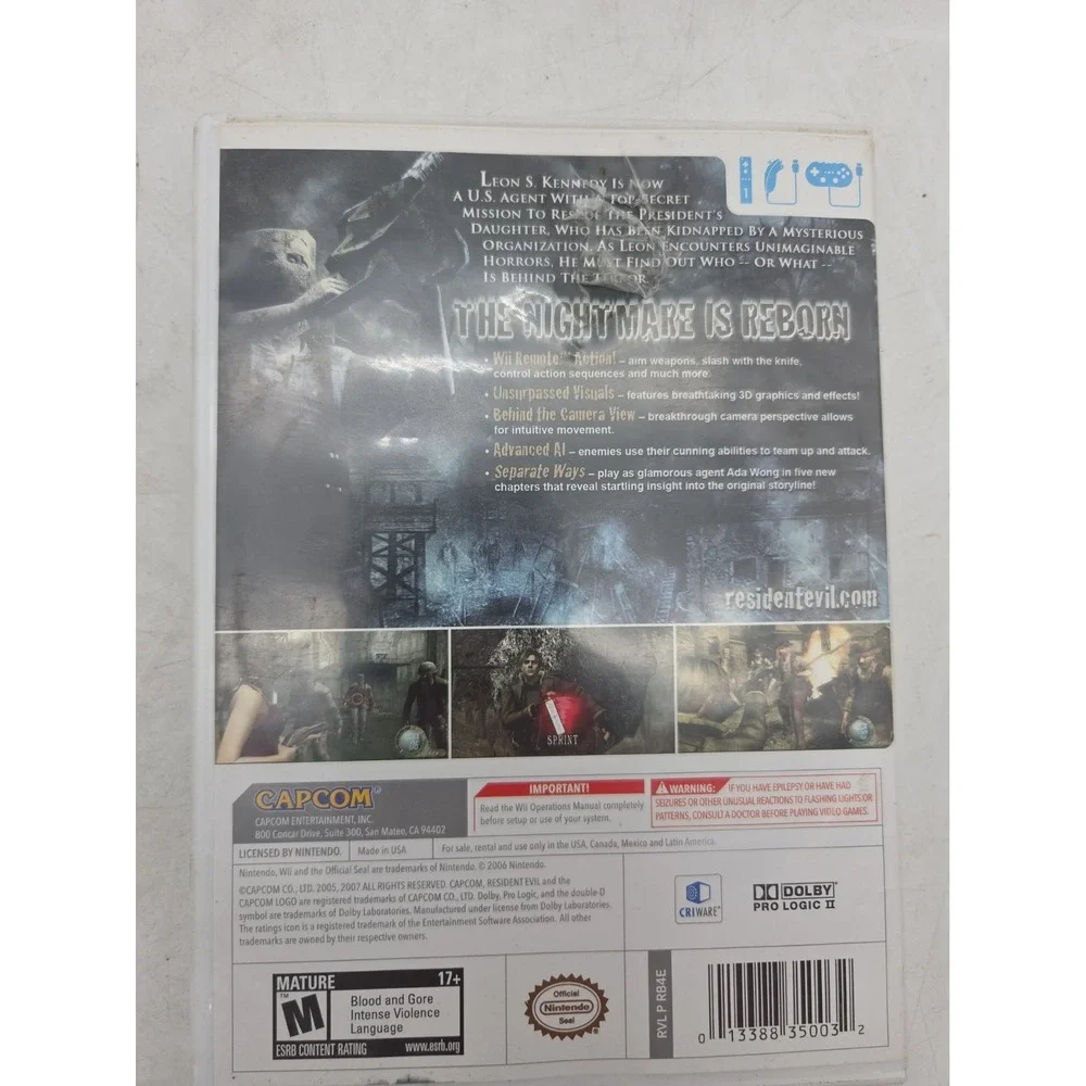 Resident Evil 4 - Wii Edition - Nintendo  Wii Game Cib